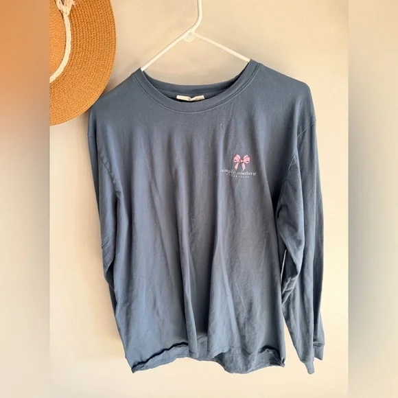 🩷 317 simply southern large long sleeve shirt dog doodle poodle bows euc - Picture 3 of 6